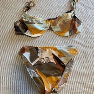 Vintage High waisted, high cut bikini